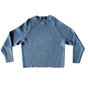 Caara XL Gray Ribbed Knit Pullover Sweater Crew Neck Long Sleeve